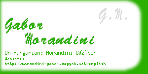 gabor morandini business card